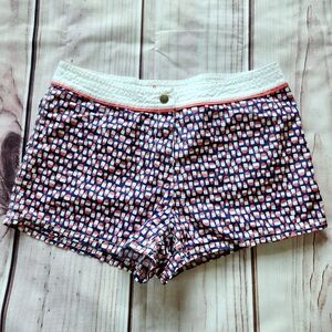 Boden Swim Cover Swimming Shorts Red White Blue Pattern | Women's Size 10